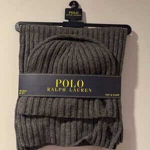 Polo Ralph Lauren Hat & Scarf Set - Gray
